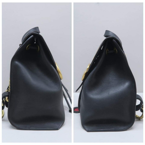 Gucci Black Marmont GG Leather Backpack - Picture 3 of 8